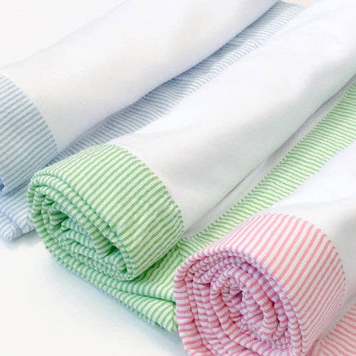 Miller Collection Baby Blanket: Pink Seersucker (miller)
