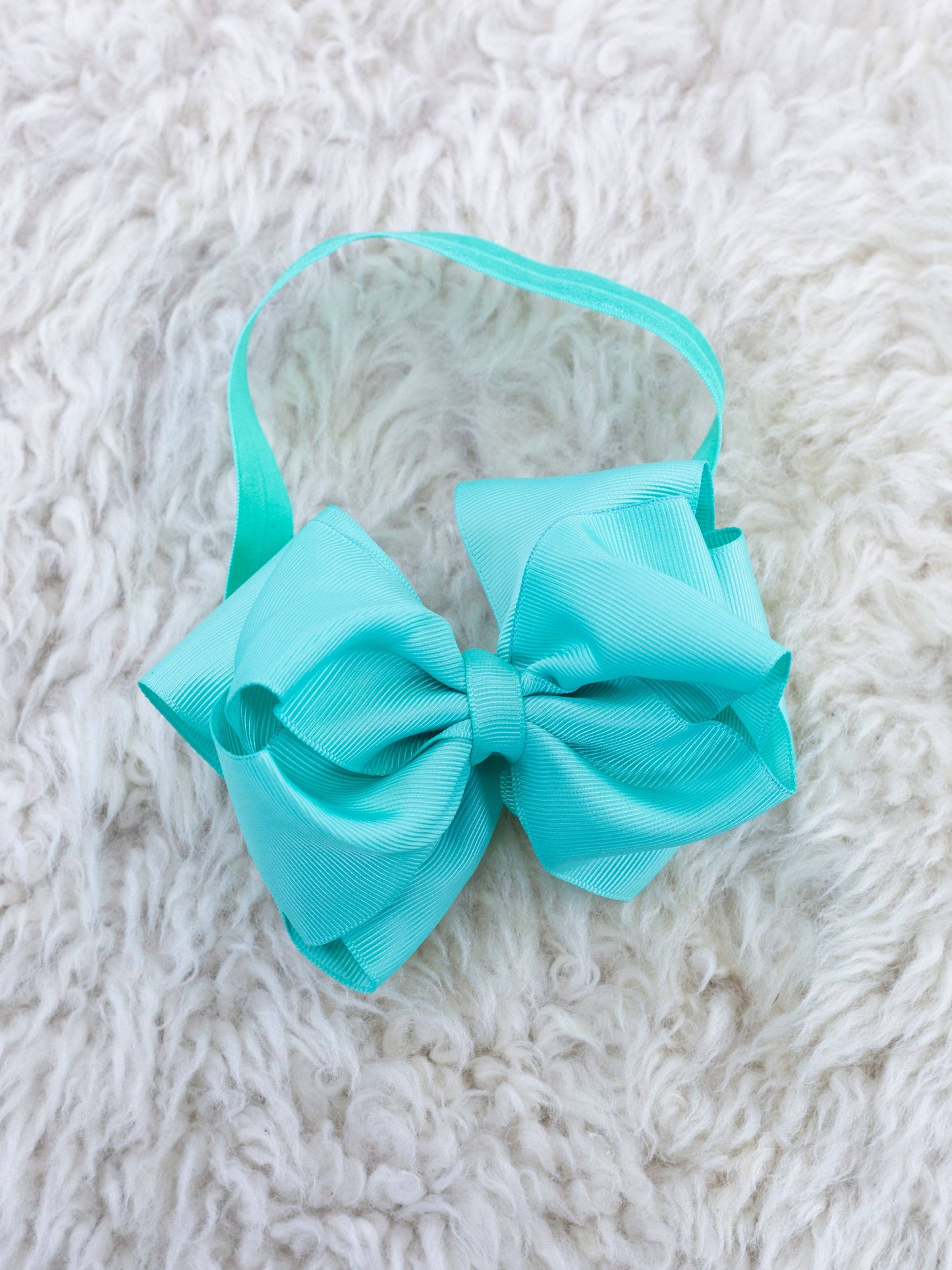 5 Inch Double Layer Bow With Headband Black