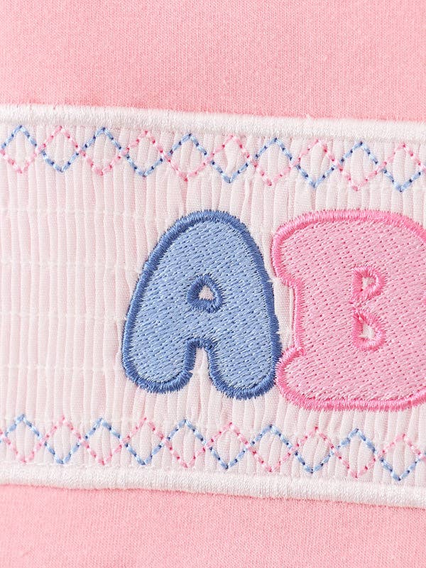 Back To School Girls "ABC" Embroidered Ruffle Set: 4