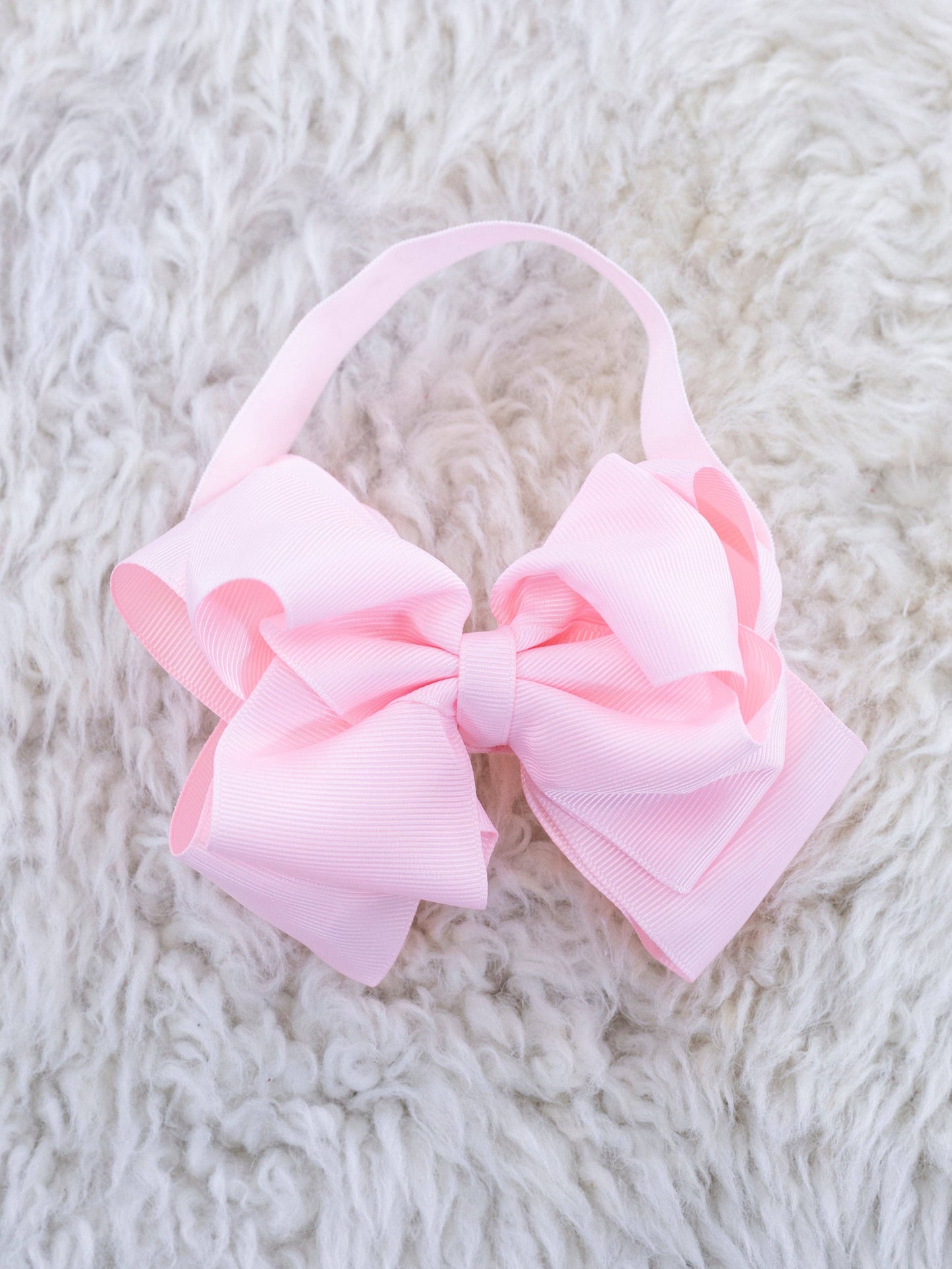 5 Inch Double Layer Bow With Headband Black