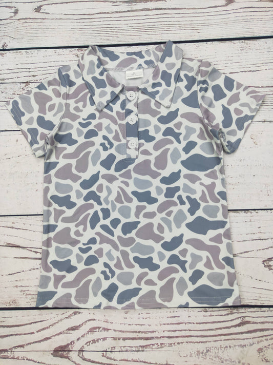 Baby Boys Camouflage Printed Polo: 2T