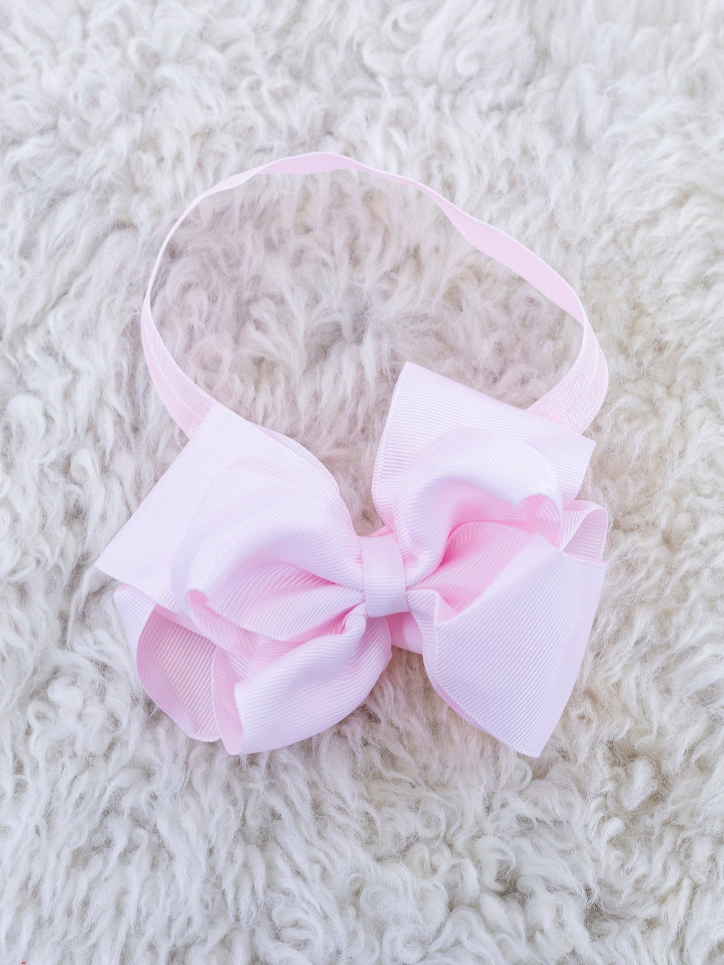 5 Inch Double Layer Bow With Headband Black