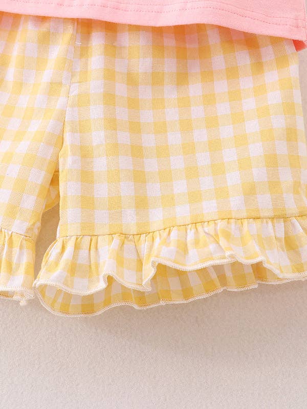 Back To School Girls "ABC" Embroidered Ruffle Set: 3