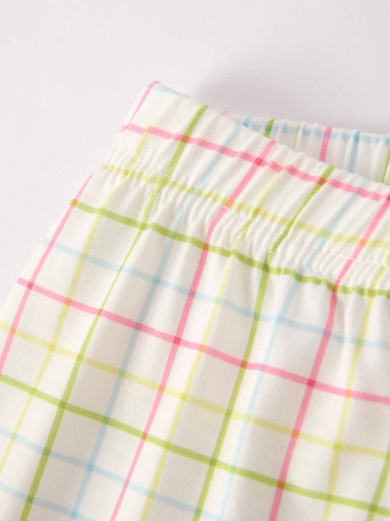 Boys Back to School Pencil Smock Embroidered Plaid Set: 3
