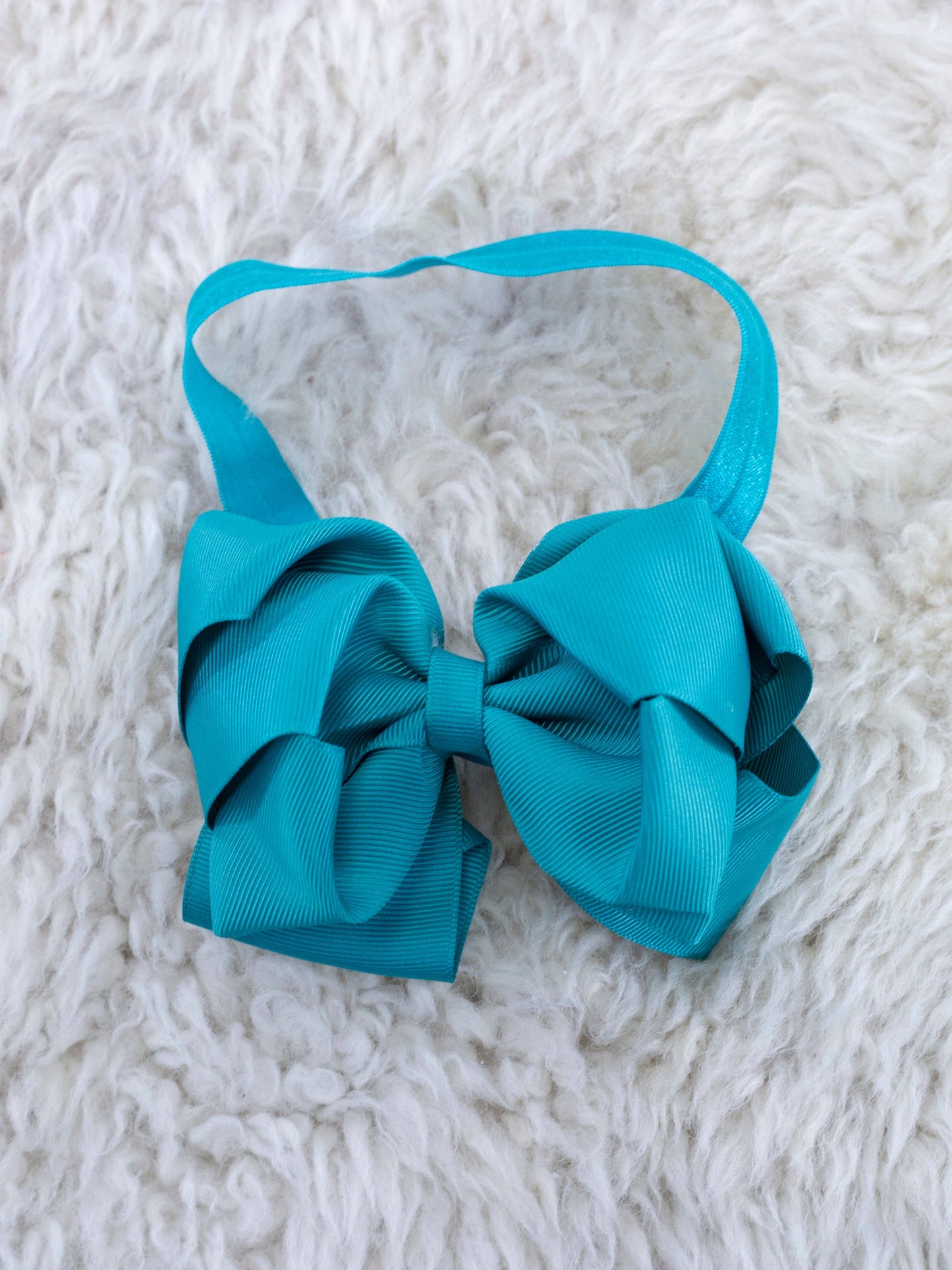 5 Inch Double Layer Bow With Headband Black