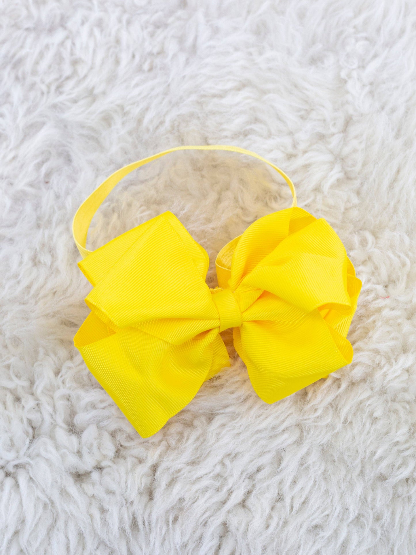5 Inch Double Layer Bow With Headband Black