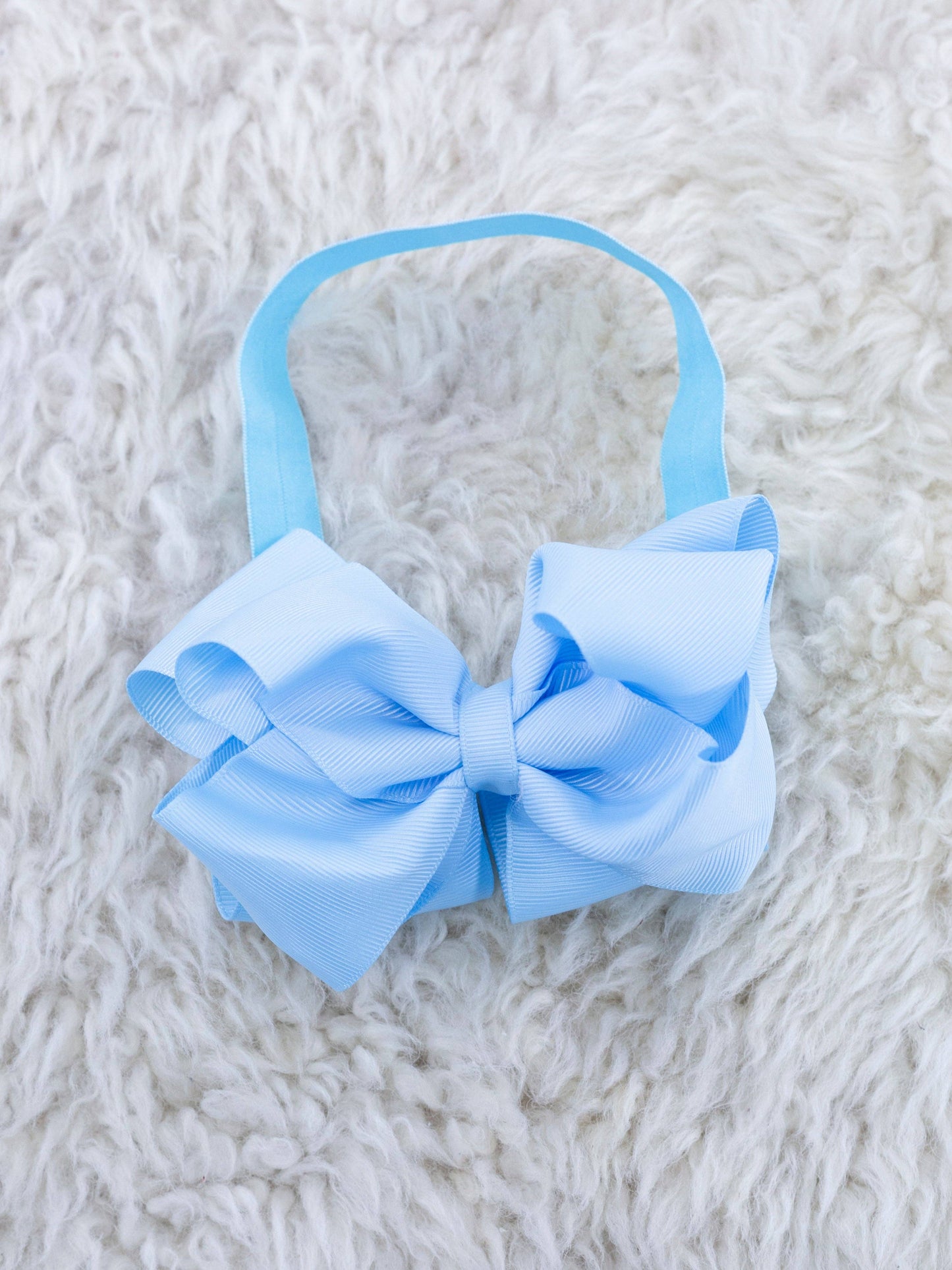 5 Inch Double Layer Bow With Headband Black