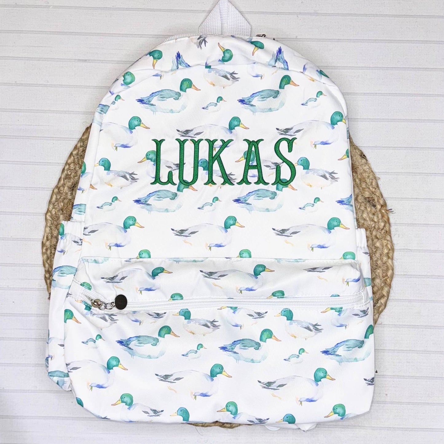 Nylon Backpack (Full Size): Ducks