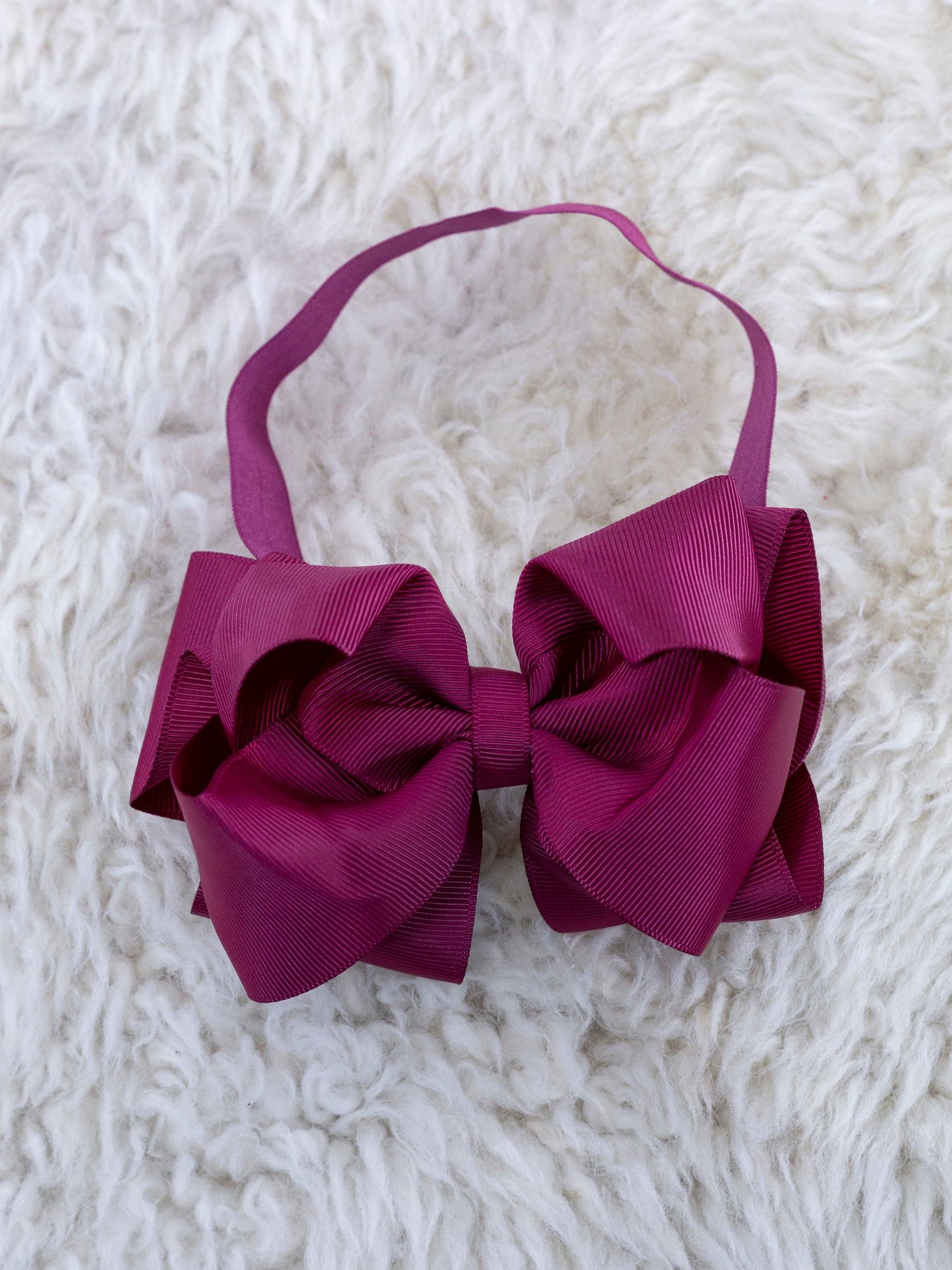 5 Inch Double Layer Bow With Headband Black