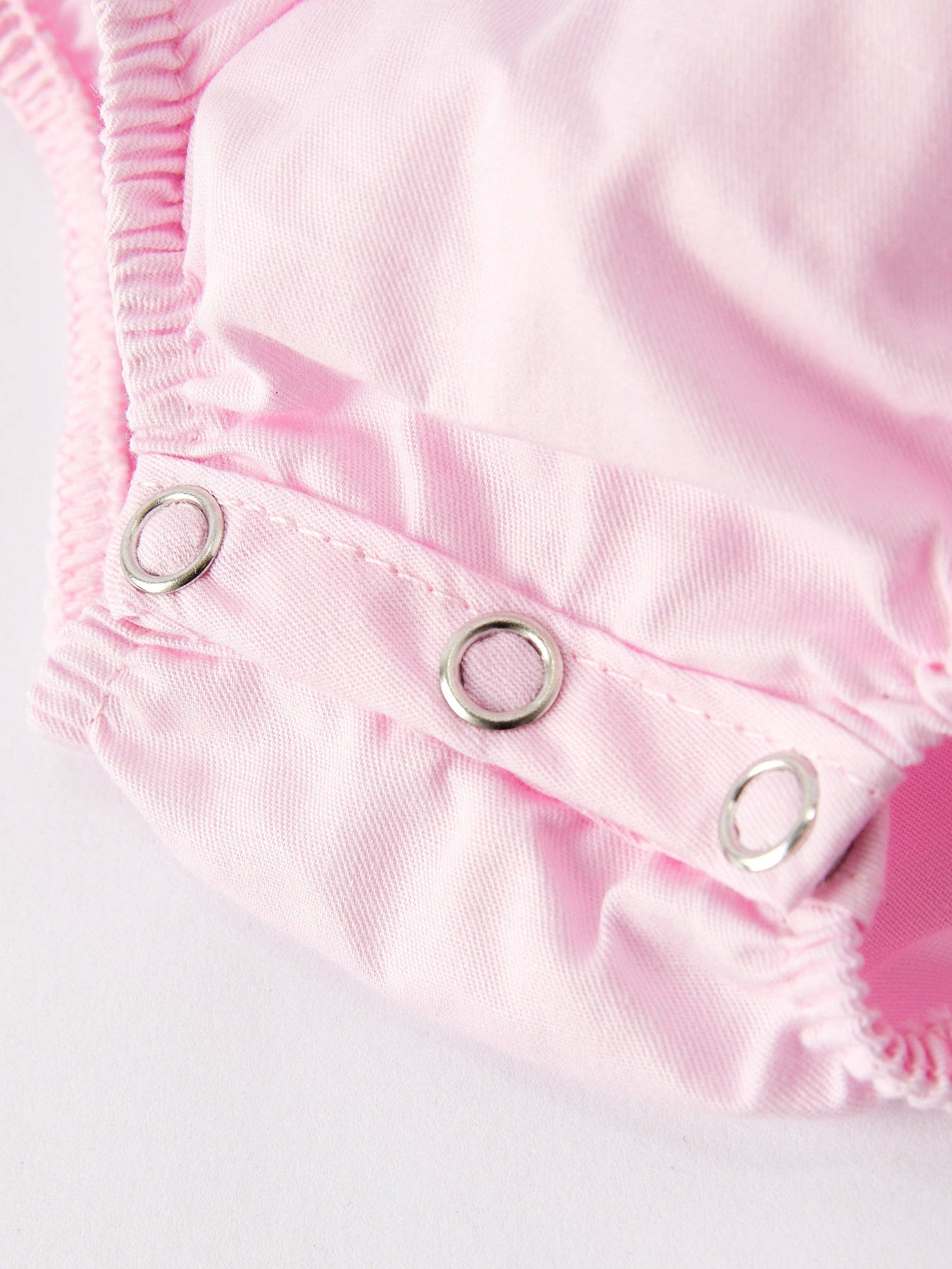 White Bow Smock Embroidered Pink Romper: 18M