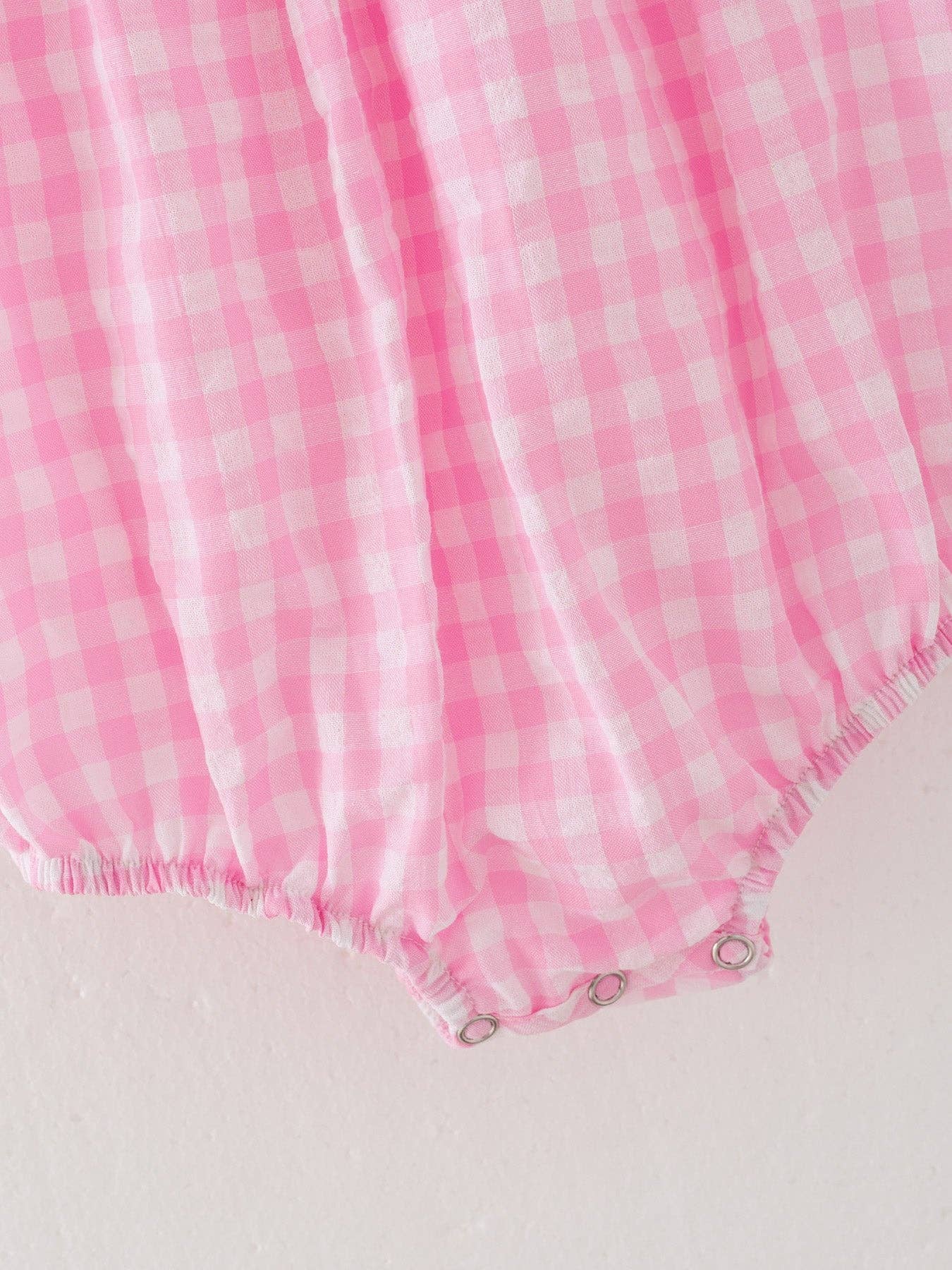 Farm Pink Smocking Embroidered Girls Romper: 3M