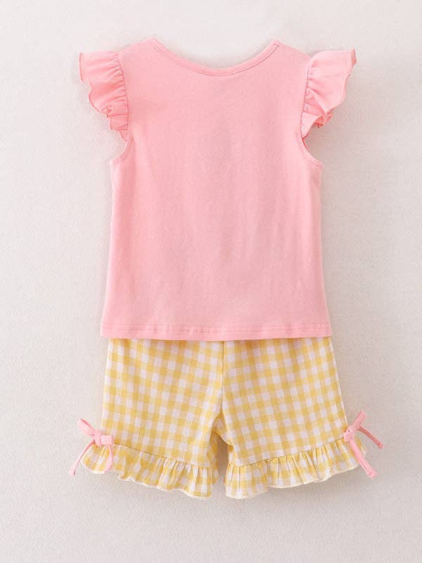 Back To School Girls "ABC" Embroidered Ruffle Set: 3