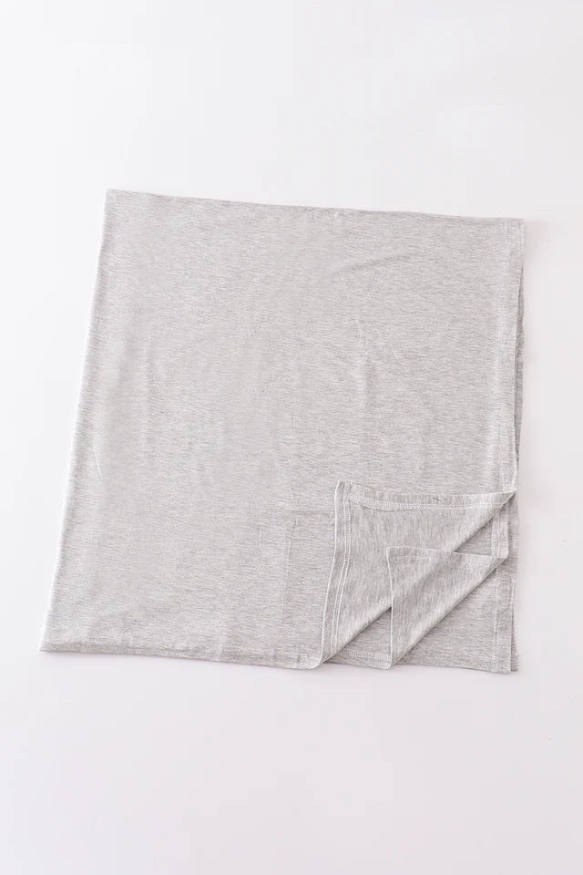 Grey baby bamboo swaddle blanket
