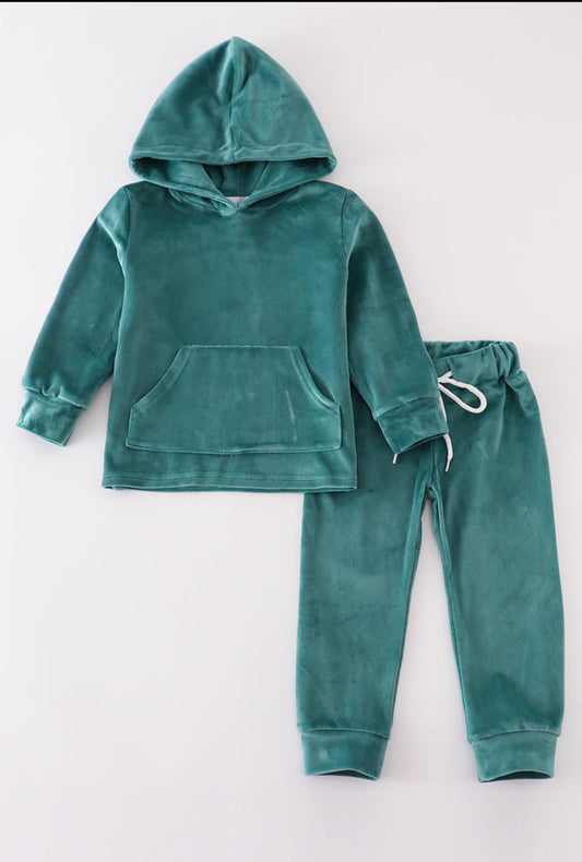 Baby forest velvet  hoodie set