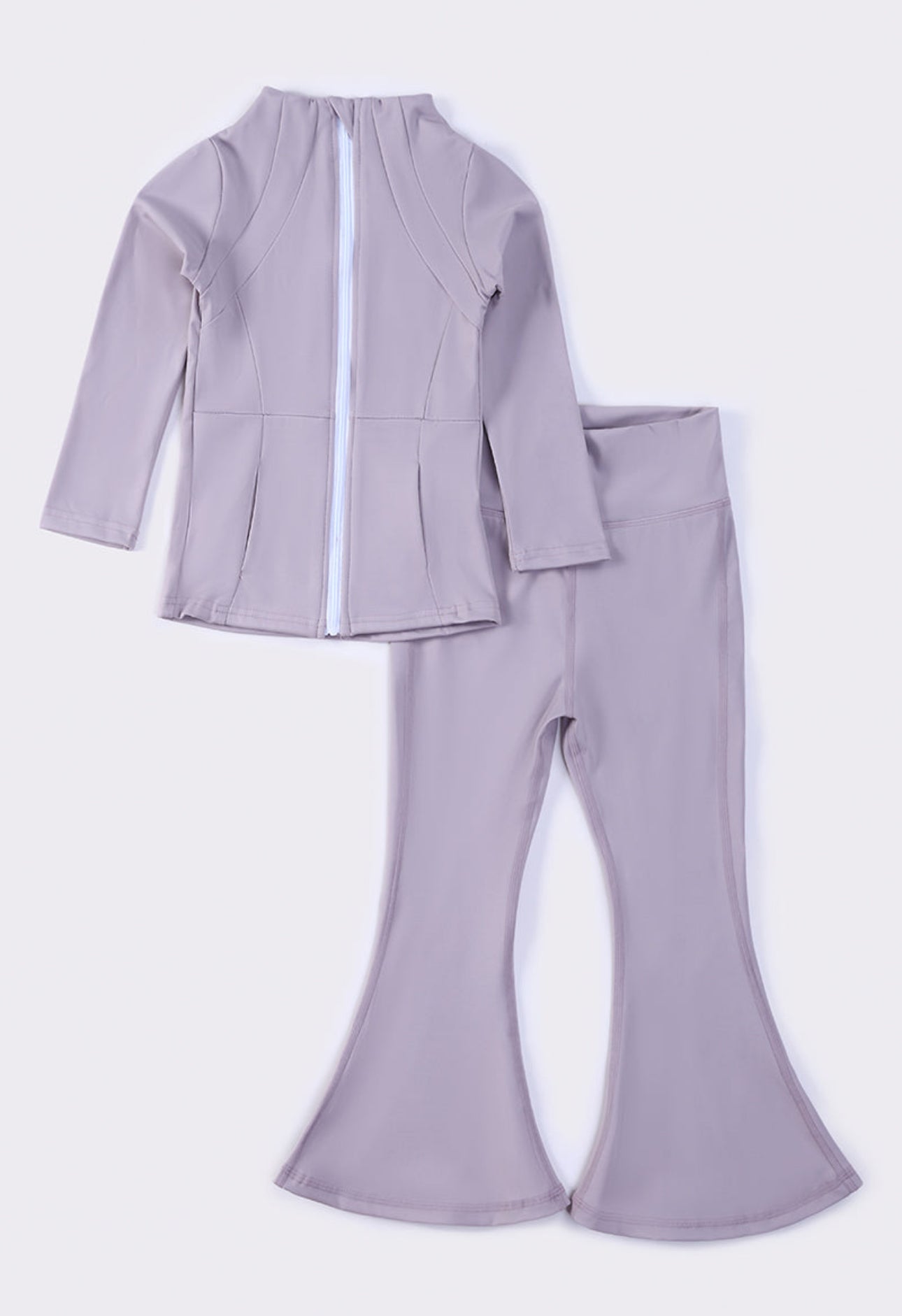 Grey girl active flare pants set