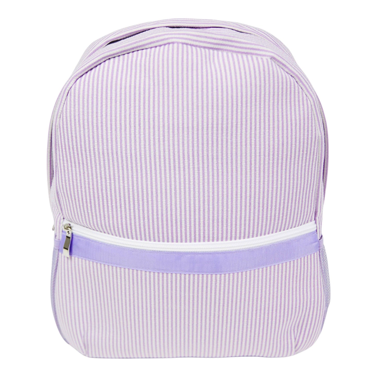 Seersucker Backpack (Full Size): Light Pink Seersucker