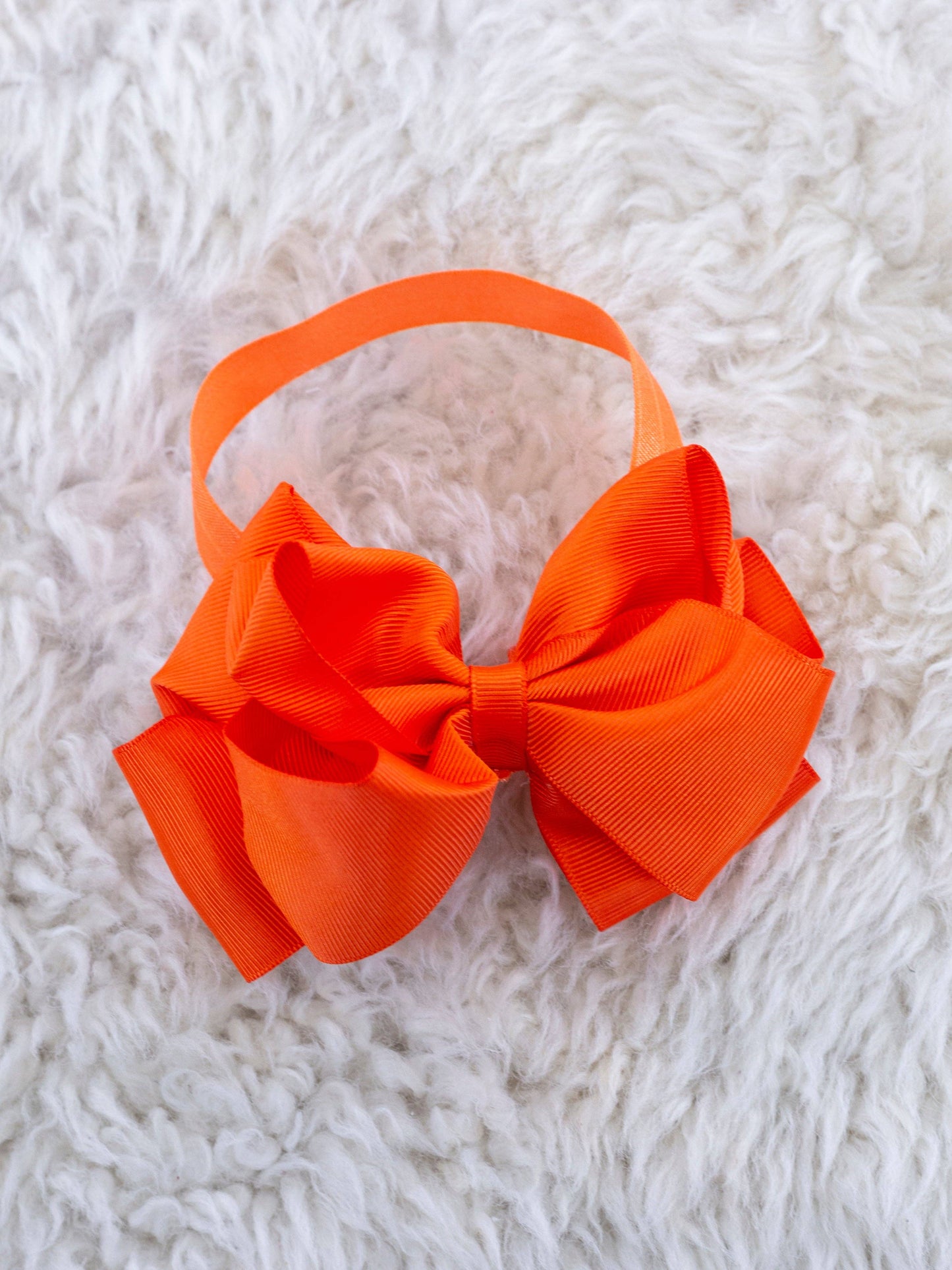 5 Inch Double Layer Bow With Headband Black